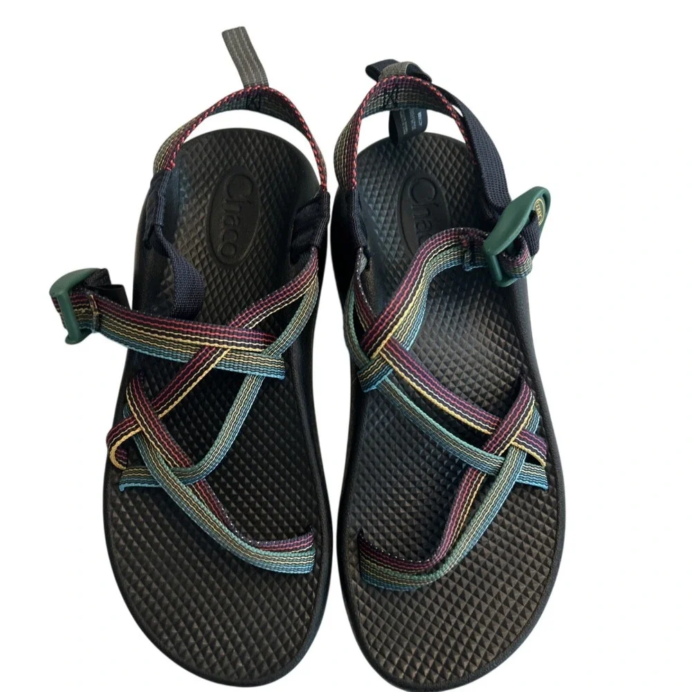 Chaco's Kids Sandal Size 5 Chaco ZX/1 EcoTread Rainbow Colored Rising Navy